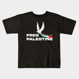 FREE PALESTINE, FREE GAZA PALESTINE FLAG ARABIC FREEDOM Kids T-Shirt